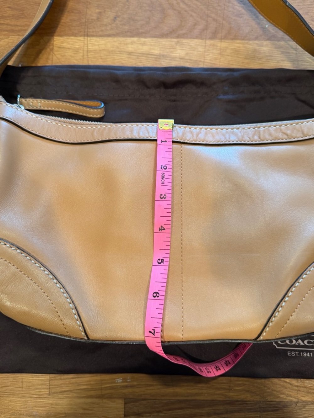 Coach Tan Shoulder Bag w/ Adjustable Strap NWOT - Picture 5 of 7